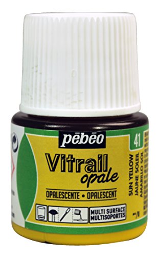 Pebeo Vitrail, Stained Glass Effect Paint, 45 ml Bottle - Sun Yellow