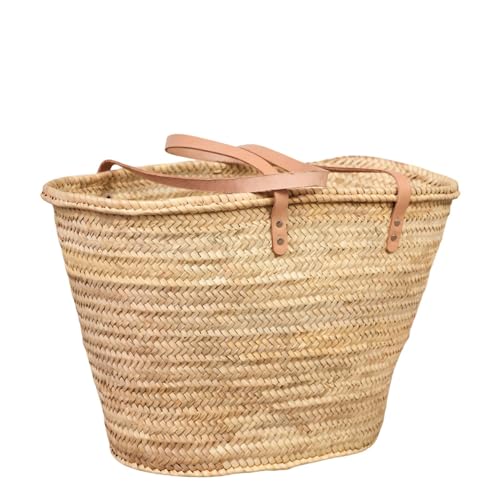 Cestería Aparici - 5030-9 - Capazo de palma con asas largas beige para customizar. Las medidas pueden variar entre 3/4cm(nº9: 55x28x35)