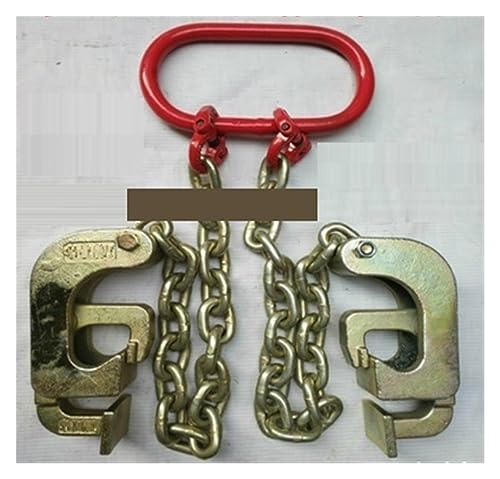 Élingue à chaîne, 1 Tonne for élévateur de Tambour en Fer à 2 barils, Pince de Suspension à Pince, Crochet d'élingue de chaîne de Baril de Batterie(40020030)