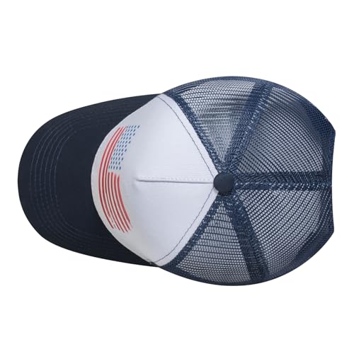 Image of VIONLAN Baseball Cap American Flag Trucker Hat for Men Women 3D Embossed Logo Adjustable Outdoor Mesh Snapback Hat