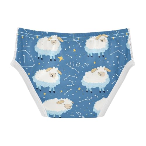 Wusikd Sheep Boys' Underwear Cotton Blue Stars Boys Briefs Soft Toddler Underwear 2T2
