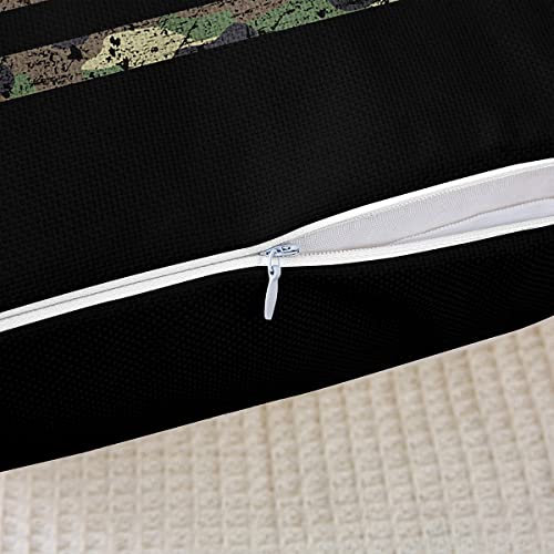 American Flag Cushion Covers 18X18 Set Of 2, Deer Hunting Camo Throw Pillow Covers For Outdoors Car Chair, Military Camouflage Pillow Covers, Western Rustic Farmhouse Stars Stripes Cushion Cases #TOP4