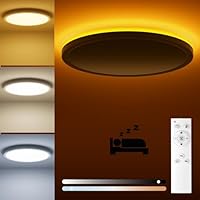 Matane LED Ceiling Light Dimmable 18W, Ceiling Lamp with Remote Control Timeable, 2000K Night Light Warm, Panel 3000K-6500K for Bedroom Kid's Room, Living Room, Bathroom, Kitchen Round White 8.7 Inch