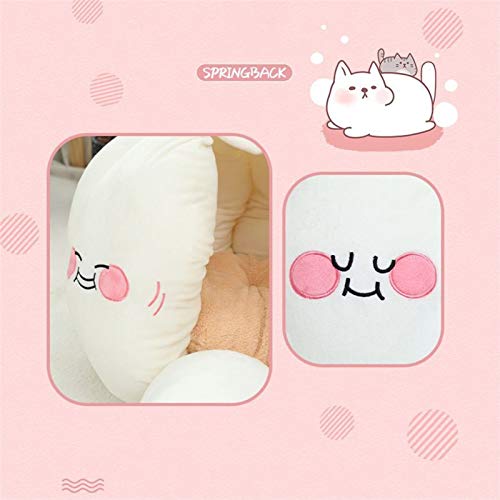 DHGTEP Lustige Knoblauch Katze Bett Matte Weiche Warme Haustier Katze Haus Beruhigende Katze Bett für Hund Katze Sitzen Nach Hause Welpe Schlafen Plüsch Nest Höhle (Color : White, Size : 55x55x50cm)