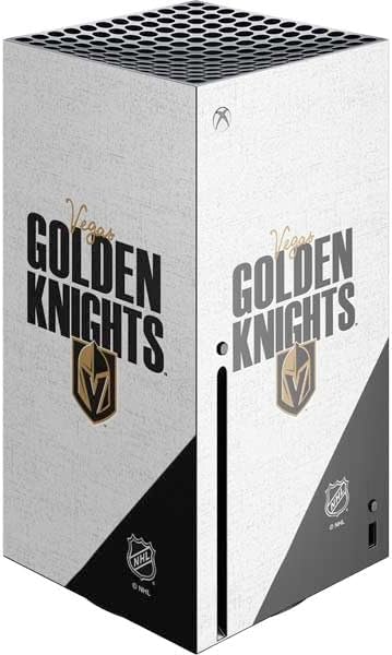 Skinit Decal Gaming Skin Compatible with Xbox Series X Console - Officially Licensed NHL Vegas Golden Knights Script Design