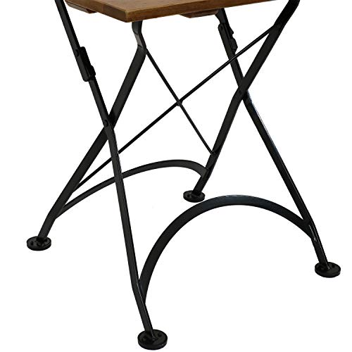 Sunnydaze 31-Inch Square European Chestnut Wood Folding Square Bistro Table - Indoor/Outdoor #TOP6