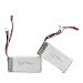 Produktbild YUNIQUE DEUTSCHLAND ® 2 STUCK WL Toys Akku 7.4 V, 1500 mAh passend für L959, L969, L979, L202, TY923 und V913, silber