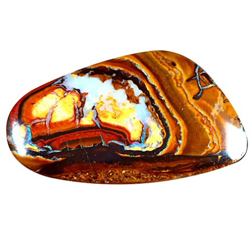 Opale Boulder d'Australie 15.68 ct, cabochon multicolore rare pour haute joaillerie