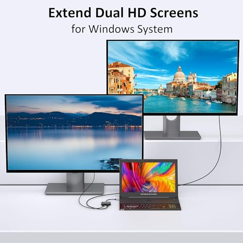 Image of Selore&S-Global USB C to Dual HDMI Adapter 4K @60hz, Type C to HDMI Converter for MacBook Pro Air 2020 /2019 /2018,LenovoYoga 920 /Thinkpad T480,Dell XPS 13 /15 /17,etc