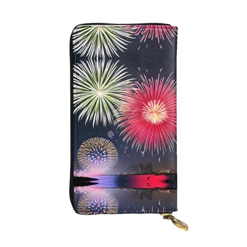 Portefeuille en cuir motif feux d'artifice, une idée cadeau originale et utile