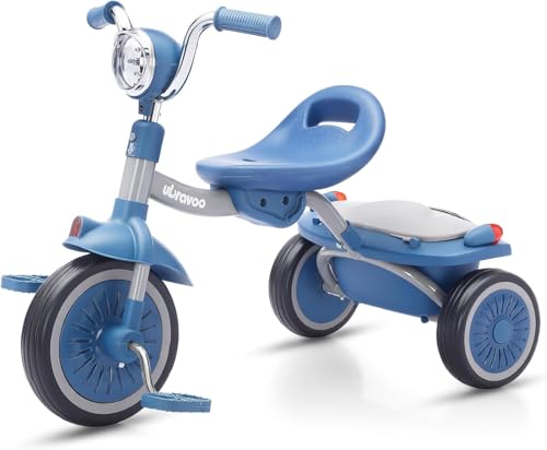 UBRAVOO Baby Dreirad, Klappbares Kleinkind-Dreirad mit Pedalen, Robuste...