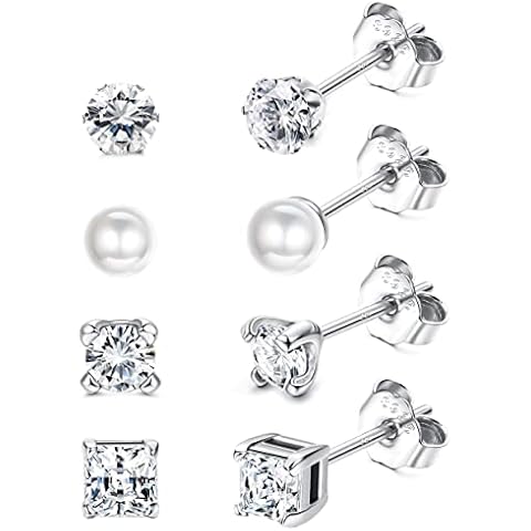 Juego de Pendientes de Plata Esterlina 925 Sllaiss Cover