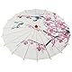 LiebeWH Kleine Handgefertigte Geölte Japanische Regenschirme für Frauen Japanischer Sonnenschirm Papierregenschirm Chinesische Kunst Klassischer Tanzregenschirm Pflaumenblüte