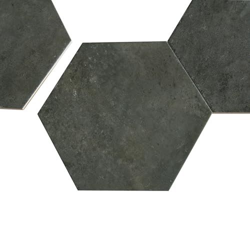 Charcoal Gray 9 x 11 Matte Porcelain Hexagon Tile