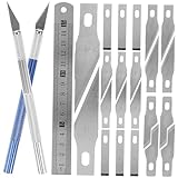 DOITOOL 1 Satz Präzisions Bastelmesser mit Ersatzklingen Hochwertige Schneidewerkzeuge für Modellbau Kunstprojekte und Diy Robustes Handwerkzeug für Präzises von Papier Karton Folie und