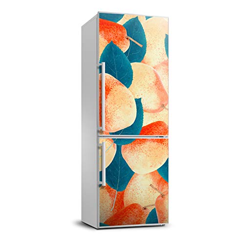 Cubierta de refrigerador autoadhesiva lavable de 70x190 cm con peras 2