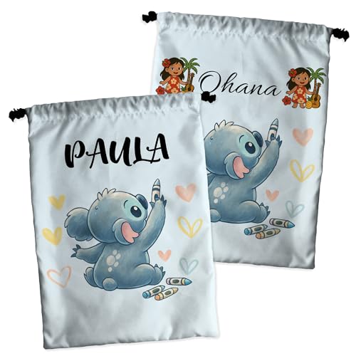 LolaPix Bolsa Tela Almuerzo Infantil Koala. Bolsa merienda Infantil. Regalo Personalizado con Nombre. Bolsa merienda Personalizada. Varios diseños. Koala