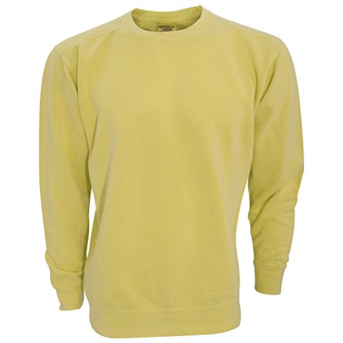 Comfort Colors Adults Unisex Crew Neck Sweatshirt, Mustard, Small