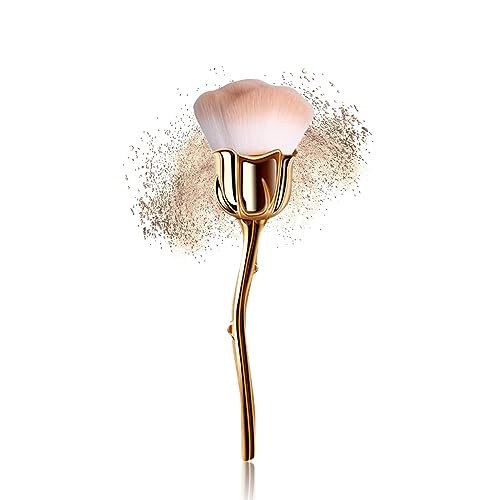 Staubpinsel für Nägel, Nagel Pinsel zur Reinigung, Rosen Nail Brush für Nailart, Multifunktional Make Up Pinsel, Puderpinsel Nägel für Nagelstudio oder Ausgangsgebrauch
