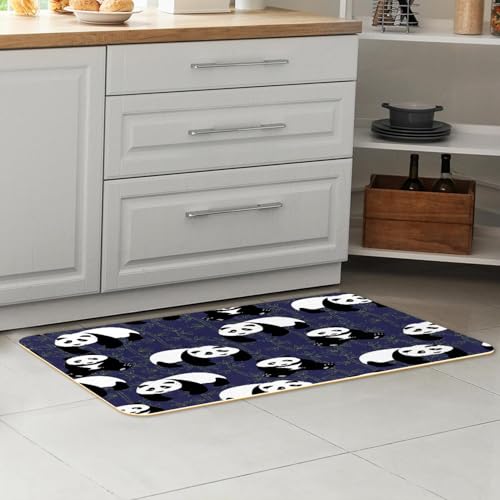 Tapis de cuisine absorbant et lavable motif panda mignon - 7