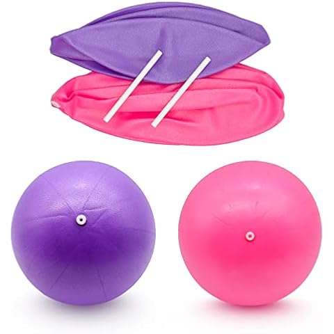 Bailinks 25 cm/9.8 inch Sports Yoga Ball, 2PCS Compact Sports Balance Ball, Soft Pilates Ball for Yoga, Fitness and Core Workout Cover