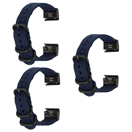 Bracelet Nylon Pour Montre Connectée Homme Flexible Respirant Fixation Rapide Hemobllo 3Pièces