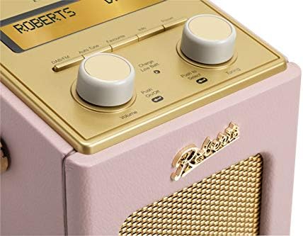 Roberts Radio Revival Mini DAB/DAB+/FM Digital Radio - Amazon Exclusive - Portable Radio - Dusky Pink