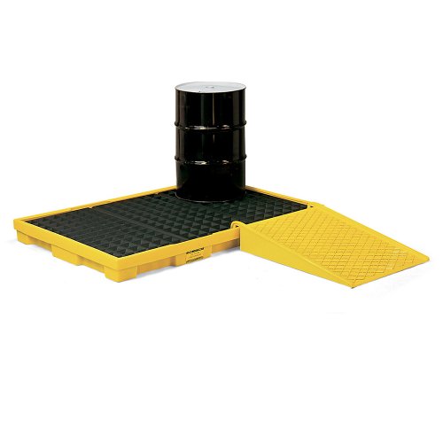 Eagle 1686 Polyethylene Low Profile Spill Containment Platform, 6 Drum, 77" Length x 51-1/2" Width x 6-1/2" Height, 88 Gallon Capacity