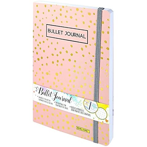 Online Bullet Journal - Cuaderno con tapa blanda y diseño Spotlights Rose Cover