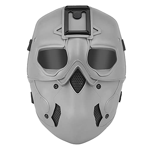 SBNYTBLW Máscara táctica de protección Completa, máscara Salvaje Transpirable, Protector con Base de Adaptador de visión Nocturna, Multicolor(F)