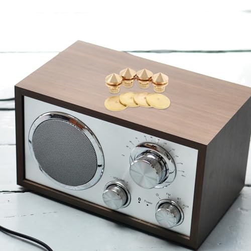 Soporte elegante Zerodeko de cobre dorado para desacoplar altavoces 6