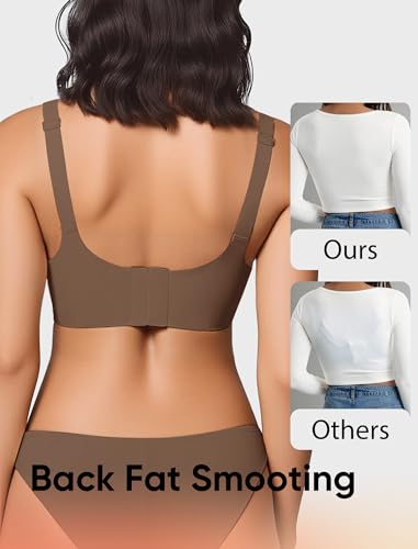 Image of Wireless Bras for Women No Underwire Seamless Buttery Bralettes Smoothing Women's Bras Full Coverage Shapedly Bra