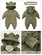 Happy Cherry - Junge Strampler Dicker Schneenanzüge Warme Mädchen Baby Overall Winter Spielanzug Lange Ärmel Jumpsuit Neugeborene Schneeanzug Kleinkind Wintermantel - 9-12 Monate - Grün