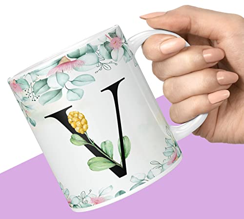 nh10-designs-colorful-floral-alphabet-letter-v-printed-coffee-mug-for-girls-boys-friends-love-kids-best-gift-for-birthday-anniversary-initial-letter-v-350-millilitreceramic