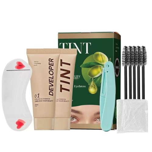 Black Lash and Brow Color Kit, Instant Coloring for Eyelash&Eyebrows, Natural and Long-lasting...