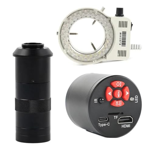 Lbg 4K 1080P 60FPS 55MP HDMI USB ^Cv C J 100X 130X 180X 300X 200X 500X C }Eg Y Cgt Y[摜擾p YA_v^[(100X Len