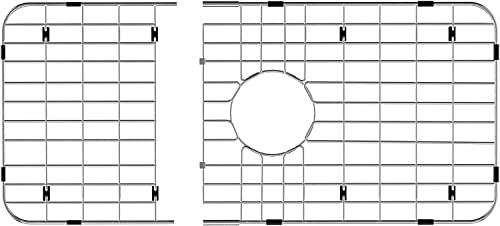 SANNO Kitchen Sink Protector Grid, 25" L X 12.8" W, Stainless Steel Rack Bottom of Kitchen Sink,Center Drain by SANNO - Used condition - Image 2