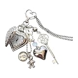 BQBQERT Portachiavi vintage a forma di orologio da taschino con adorabile ciondolo a forma di orso e dettaglio a stella, perfetto per coppie