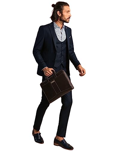 Costume 3 pièces homme business ensemble veste deux boutons gilet col en U pantalon de bureau