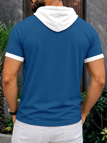 Image of Noble Monk Men's Regular Fit Hoodie T-Shirt for Man |Half Sleeves Tshirt for Men | Casual Wear Stylish T-Shirt for Man | Gym Tshirt for Men