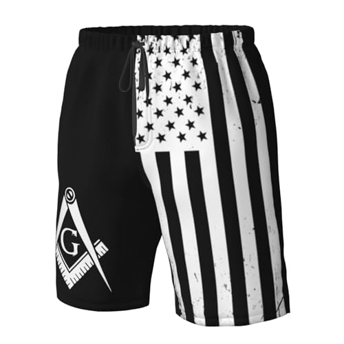 NAFSKL Freemason Masonic Gift Mens Swim Trunks Board Shorts Quick Dry Swim Shorts Summer Swimsuit Beach Shorts with Pockets4