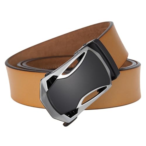 3.5cm Width Genuine Leather Belt for Men Dress Ratchet2