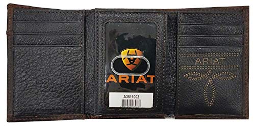 Custom Proud Veteran Tan Premium Shield Tri-fold Leather Wallet2