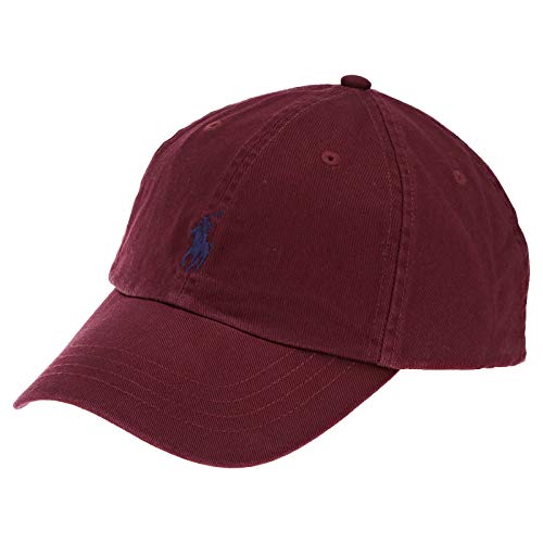 Ralph Lauren Mens Polo Sports Pony Logo Hat Cap (One Size, Classic Wine)