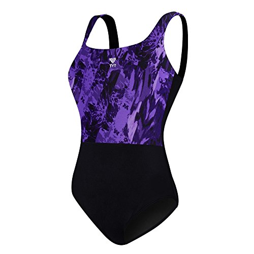 Image of TYR Glisade Controlfit V-Cut Swim Active Large (Purple /Black)