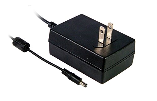 Image of MEAN WELL GST36U12-P1J Class II AC-DC High Reliability Industrial Wall Adapter with 2.1mm Plug Level VI, 12 Volt, 3 Amp, 36 Watt