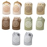 5 Paar Baby-Knieschützer und Socken, Krabbelset mit niedlichem Cartoon-Design, rutschfest, leicht und bequem, für 0-12 Monate