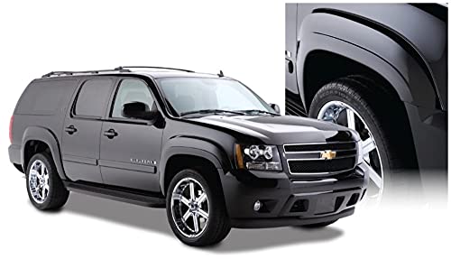 Bushwacker OE Style Factory Front & Rear Fender Flares | 4-Piece Set, Black, Smooth Finish | 40921-02 | Fits 2007-2014 Suburban 1500; 2007-2011 Suburban 2500 (Excludes LTZ Models)