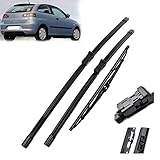 GHSYZY Juego De Escobillas Limpiaparabrisas Delanteras Y Traseras para Seat para Ibiza 6L 2006 2007...