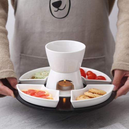 Plateau de service en céramique blanc pour dessert et fromage